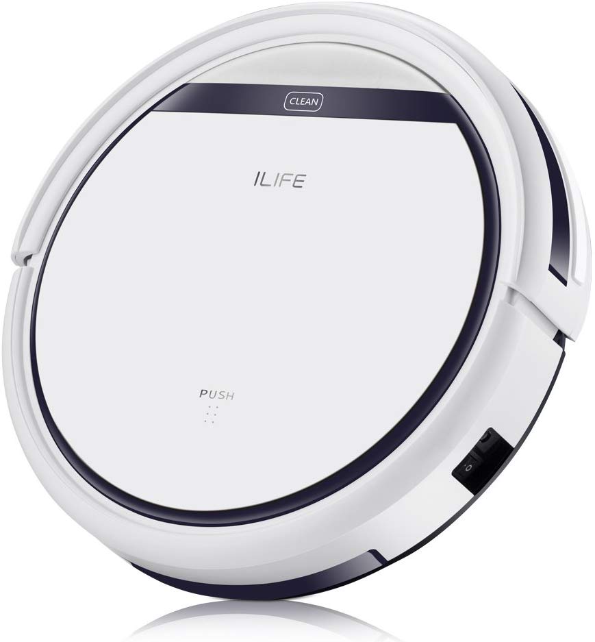 ILIFE V3s Pro Robot Vacuum Cleaner, Tangle-free Suction , Slim, Automatic Self-Charging Robotic Vacuum Cleaner, Daily Schedule Cleaning, Ideal For Pet Hair，Hard Floor and Low Pile Carpet